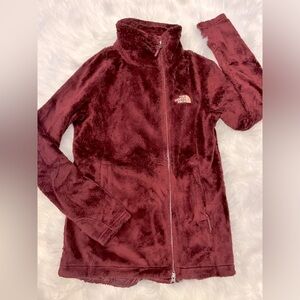 THE NORTH FACE burgundy teddy sweater